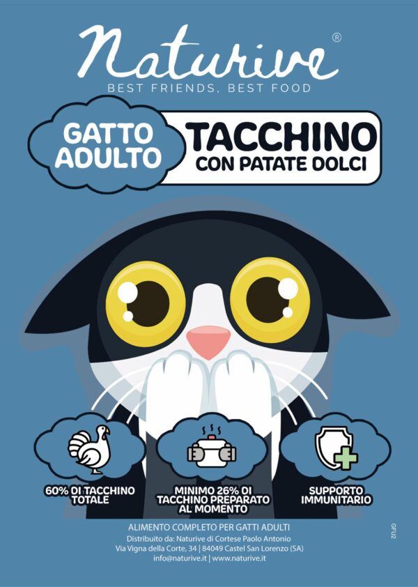 Tacchino con patate dolci - gatto adulto