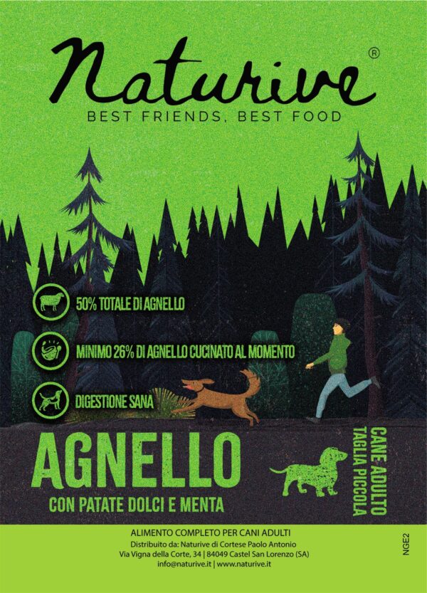 Agnello con patate dolci e menta - cane adulto piccola taglia