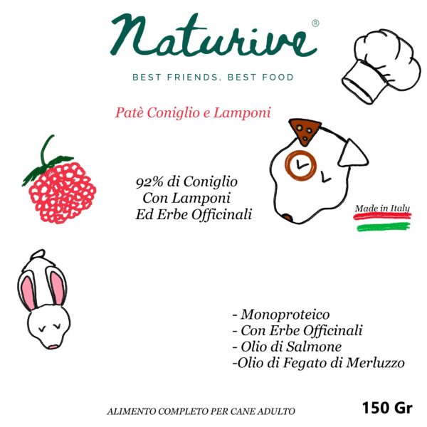 Paté adult Coniglio e Lamponi